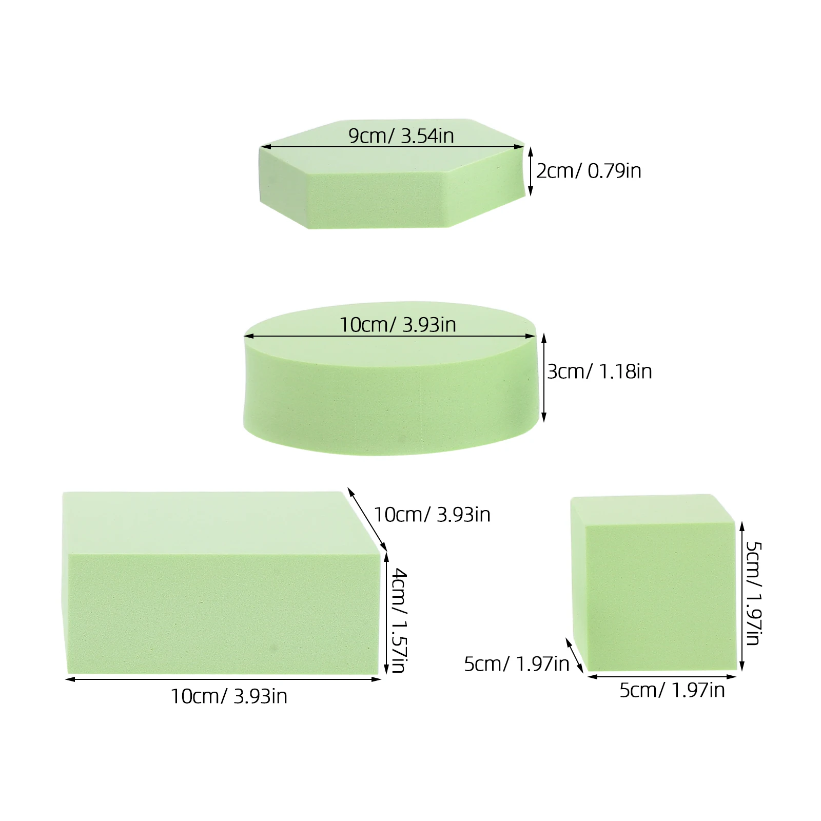 1 set Cube Photography Props Lightweight Polymer Foam Board for Product Photo Backdrop Tabletop Advertising Multifunctional