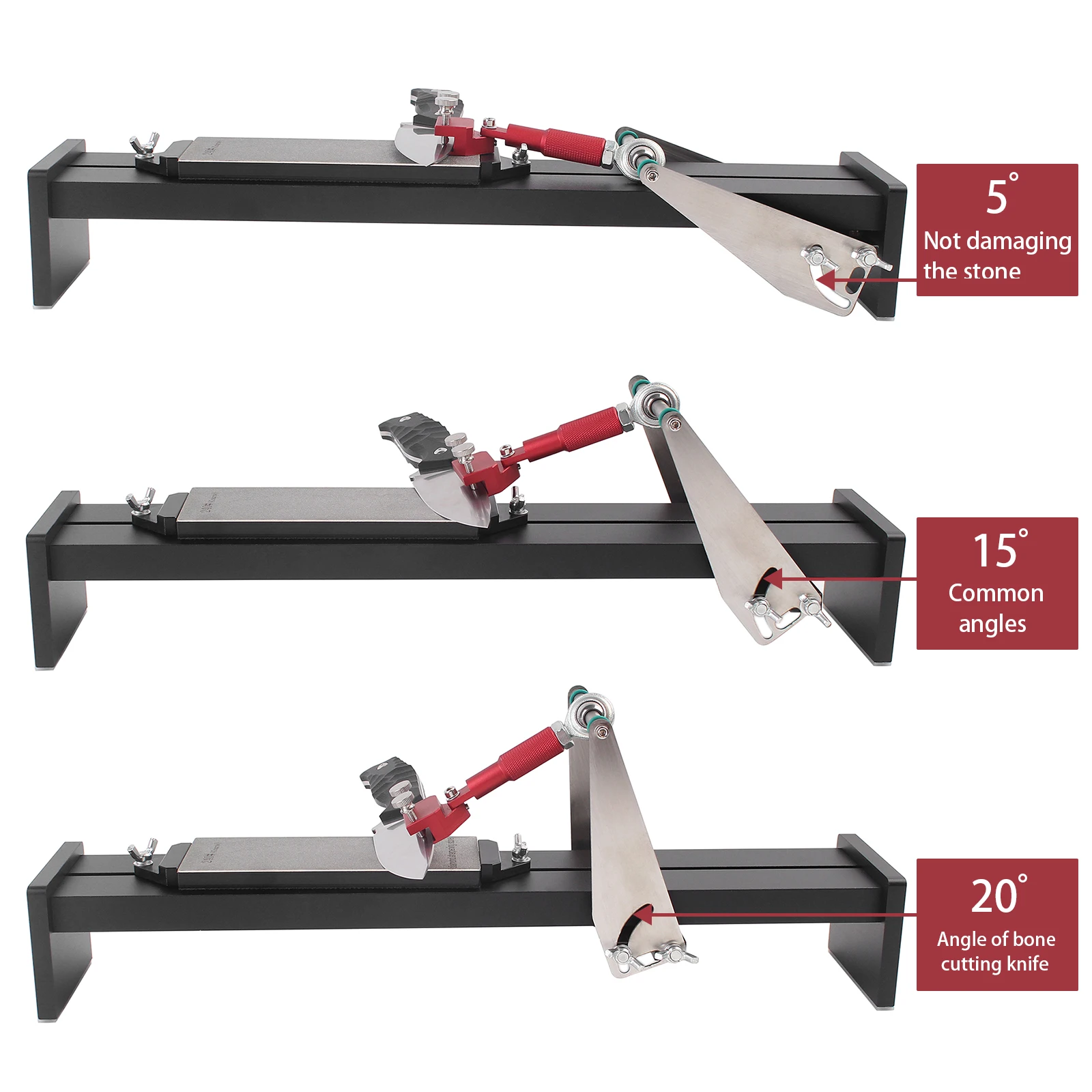 Aluminum Knife Sharpening Frame for Scissors, Planer, Chisel Professional Fixed Angle Sharpening Tool Adjustable Knife Sharpener