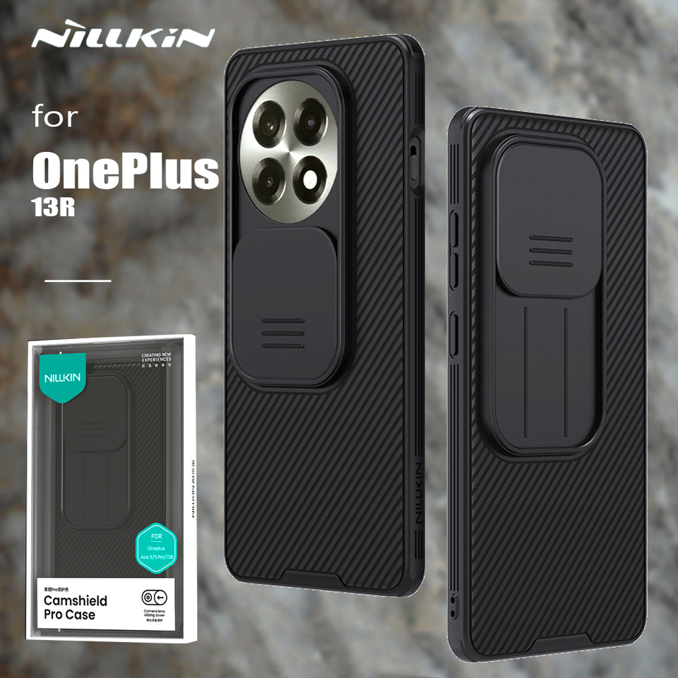  for Oneplus 13R Case Nillkin Lens CamShield Slide Camera Cases Anti-Fingerprint Privacy 360 Protection Cover 