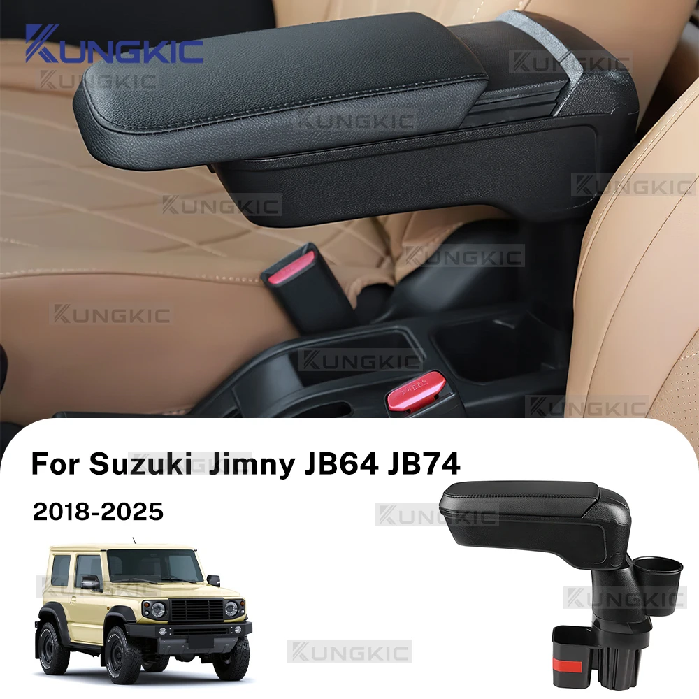 For Suzuki Jimny JB64 JB74 2018 2019 2020 2021 2022 2023 2024 2025 Armrest Box Car Armrest Accessories Storage Box Retrofit Part