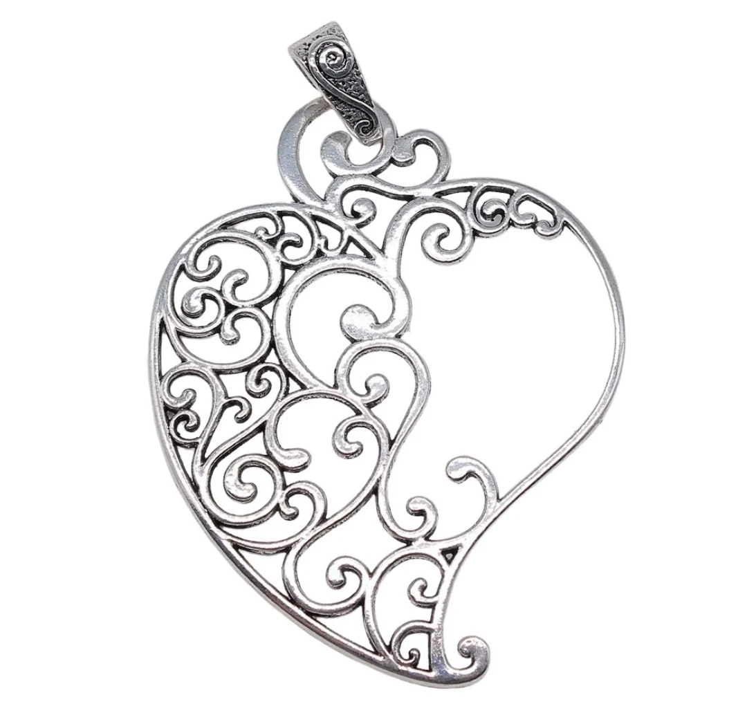 

3pcs 90x61mm Zinc alloy metal tibetan silver plated charm T1048 for jewelry making