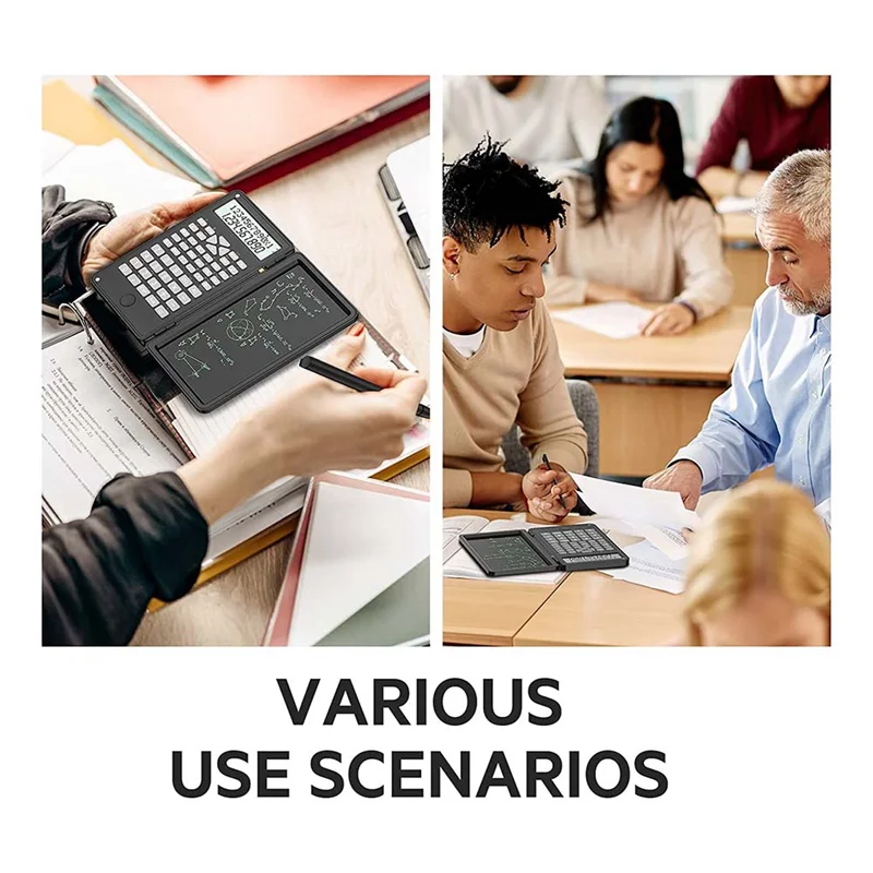 Efficient-Calculator, Scientific Calculators 12-Digit Calculator Writing Tablet, Foldable Financial Calculator,For School Office