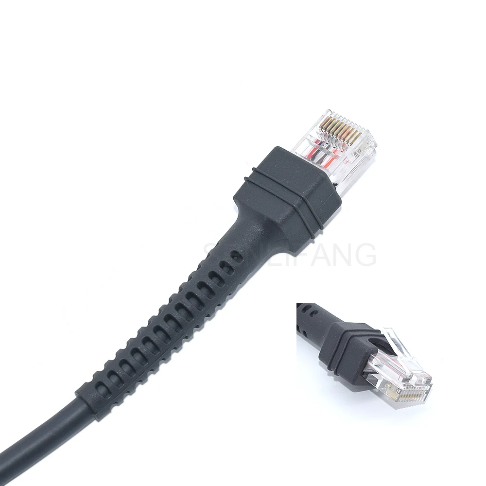 2M USB Ke RJ48 RJ50 Kabel Data Pemindai untuk LS1203 LS2208 LS4208 LS3008 CBAU01-S07ZAR Simbol Pemindai Kode Batang Bagian Kabel Drop Ship