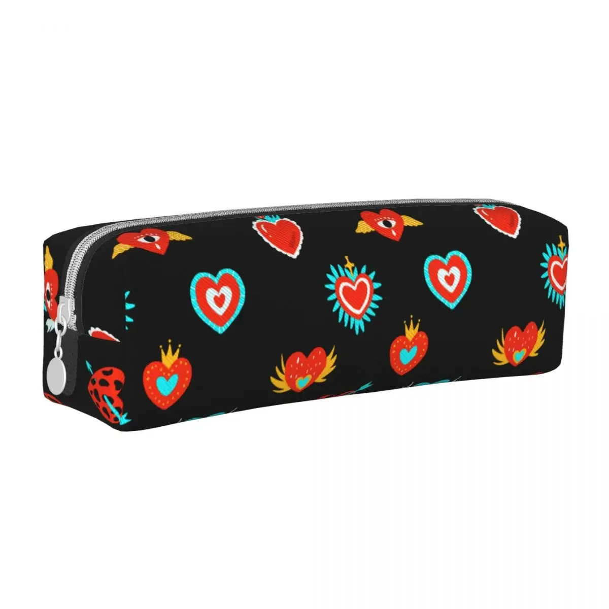 Lovely Fashion Red Heart Sacred Love Pencil Cases Pencilcases Pen Girl Boy Large Storage Bags School Supplies Gift Stationery