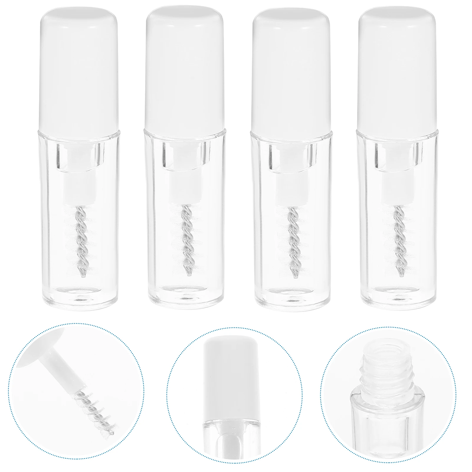 

4pcs Clear Brow Gels Eyebrow Setting Gel Sweat-Proof Brow Fixing Liquid Lightweight Transparent Makeup Supplies For Salon Women