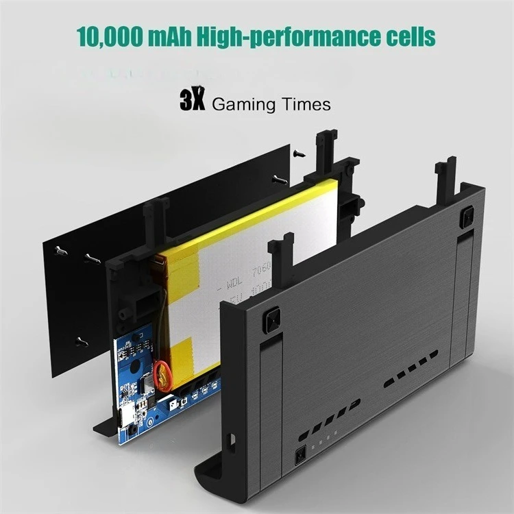 

Чехол-зарядное устройство емкостью 10000 мАч для аккумулятора Nintendo SWITCH, внешний внешний аккумулятор, задний зажим, аккумуляторная батарея
