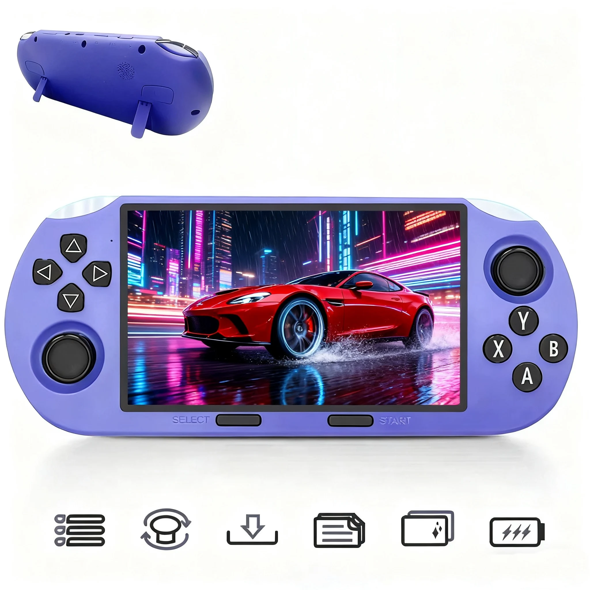 Controlador de juego portátil Retro WUDS SF3000 con procesador de alto rendimiento de 64GB de bits, pantalla HD de 4,5 pulgadas, batería de larga duración