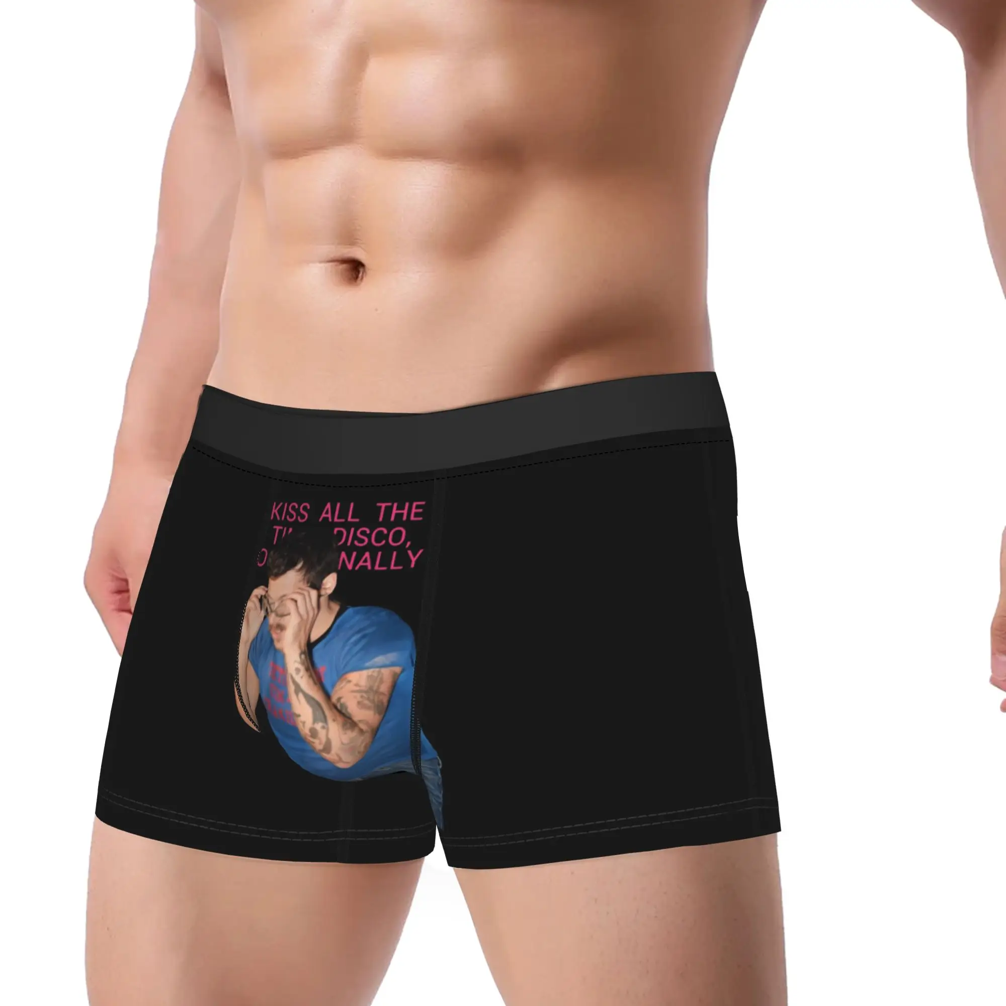 Man Harrys Styles Kiss All The Time Disco Occasionally Long Underwear  Funny Boxer Briefs Shorts Panties Male Soft Underpants