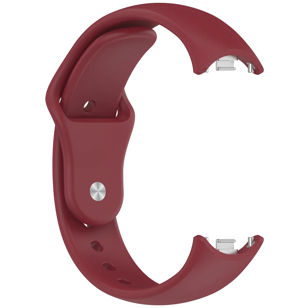 Ремешок для часов Xiaomi Band 10/9/8, высококачественный мягкий и прочный силиконовый ремешок, регулируемый браслет со скрытой пряжкой