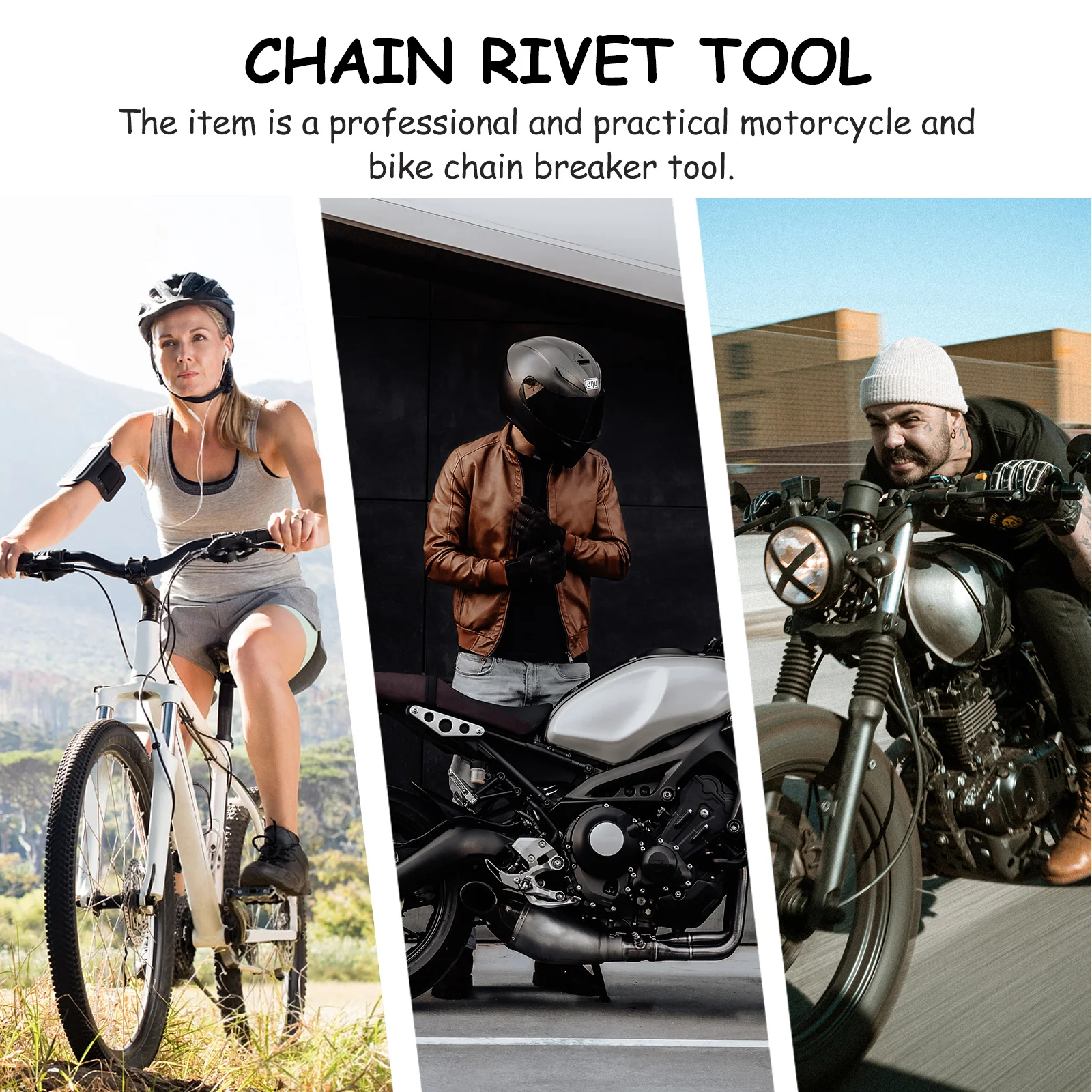

Chain Splitter Chain Repair Tool Motorcycle Chain Remover Bike Link Breaker Bike Repair Accessories