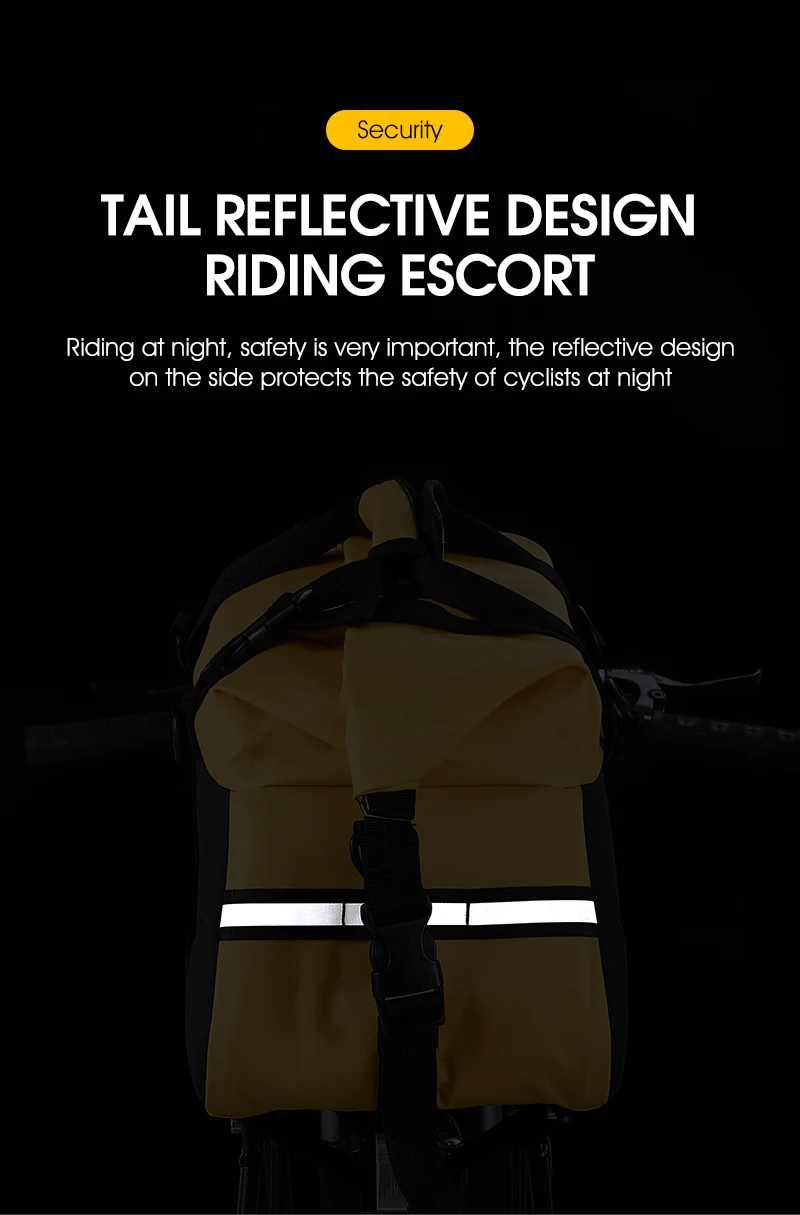 WEST BIKING Wasserdichte Erweiterbare Fahrradtasche Hartschalen-Gepäckträgertasche mit Schultergurt für MTB-Radfahren – Detail 13