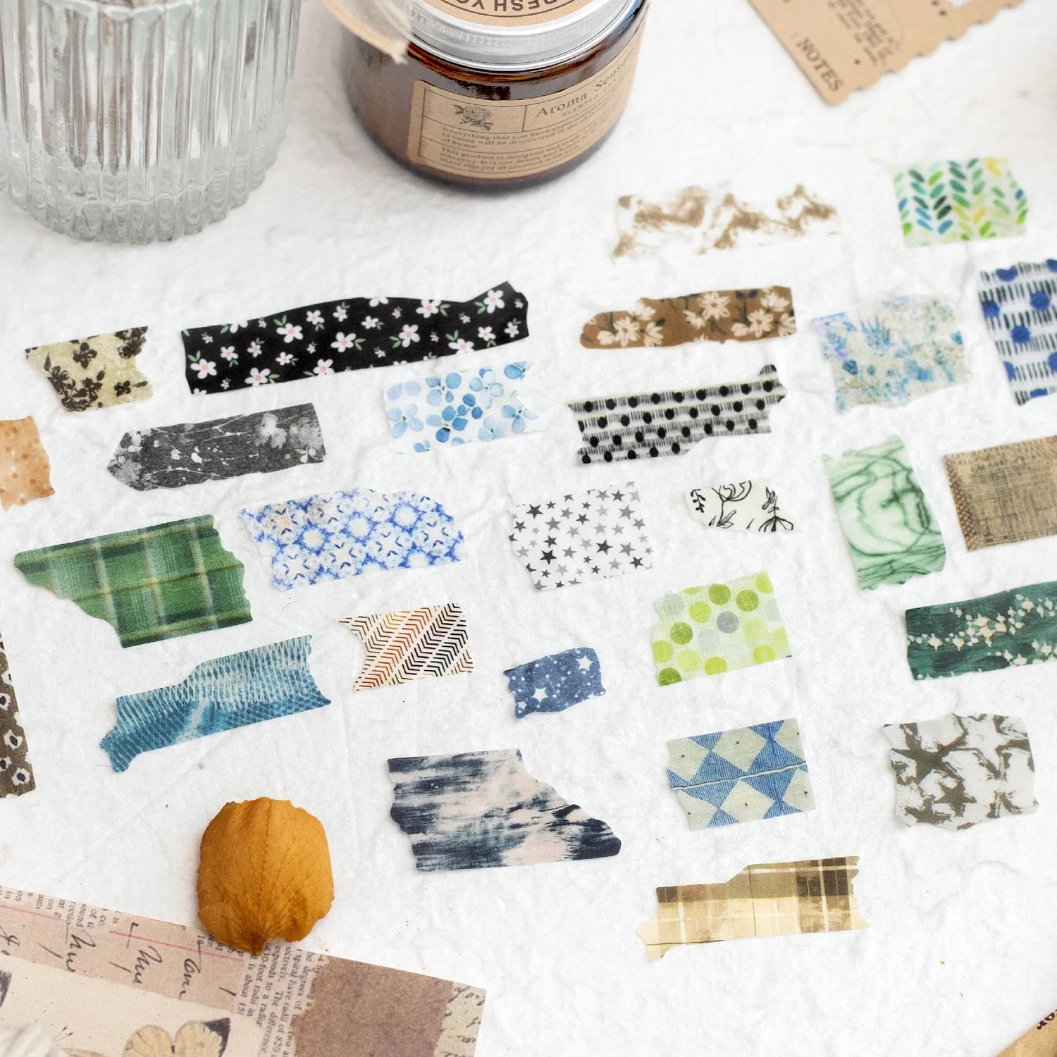 50MM*2M/Roll Plant Poem Tape Sticker Washi Tape for Scrapbooking Junk Journal Notebook Art Craft Supplies Gift School Stationery
