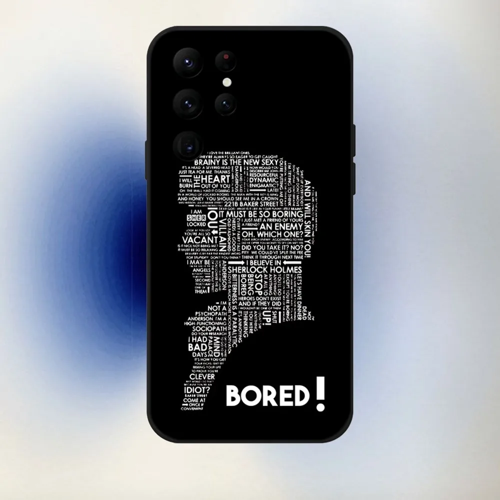 221b S-Sherlock-Holmes-TV  Phone Case For Samsung S24,23,22,30,21,10,9,Ultra,Plus,Lite,FE,5G Black Soft Case