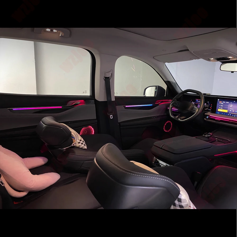 For Ford Edge 2023-2025 64Colours LED Ambient Light Decorative Atmosphere  Screen/APP Control Through Central LED Strips - view 4