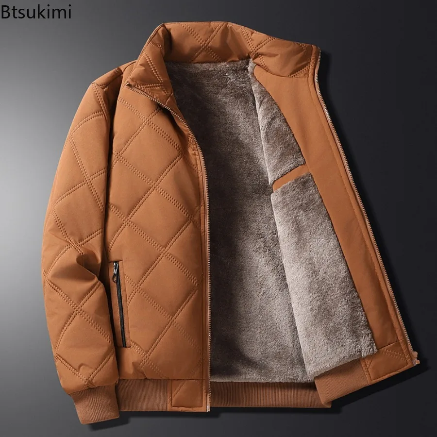 2025 Mens Parka Men's Jacket Winter New Down Jacket Solid Color Warm Jackets Men Fashion Business Leisure Versatile Coat M-5XL