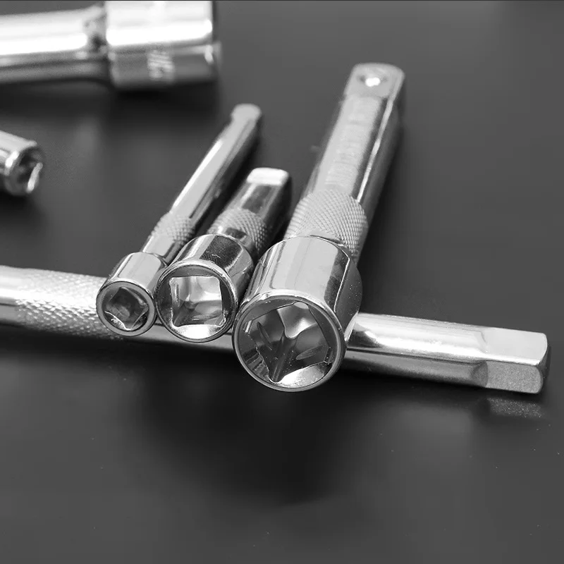 

Ball Extension Bar Bearing Hand Ratchet Rod Chrome Drive Extender Socket Steel Tool 1/2" 3/8" 1/4" Wrench 150mm 3PCS