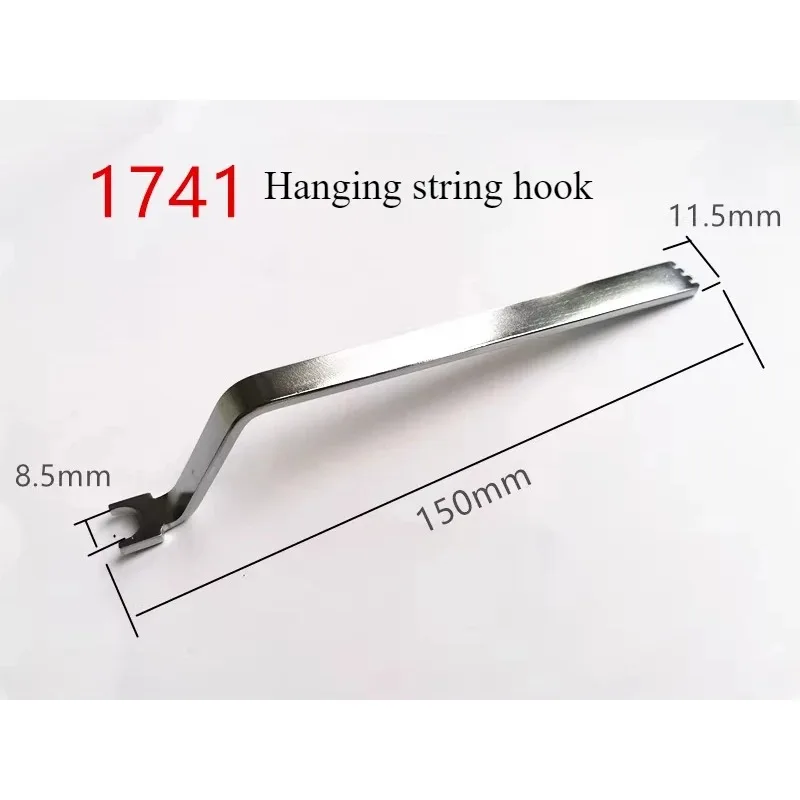 Piano tuning tool, hanging hook, string spacing gauge, string arranger