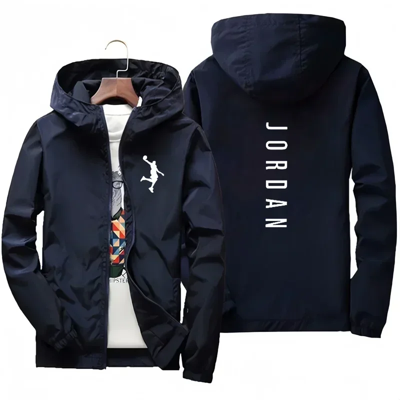 

Long-sleeved Fitness Jackets for Autumn and Winter, Printed Zipper Hooded Men's Jackets, and New European-style Casual Tops