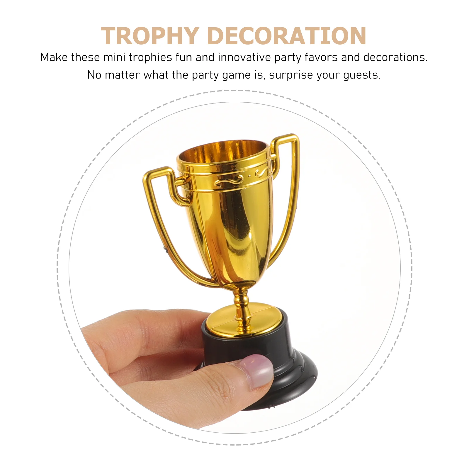 8 Pcs Mini Trophy Trophies Game Awards Girls Toys Decor Small Halloween Inflatables Kids Prize Competition