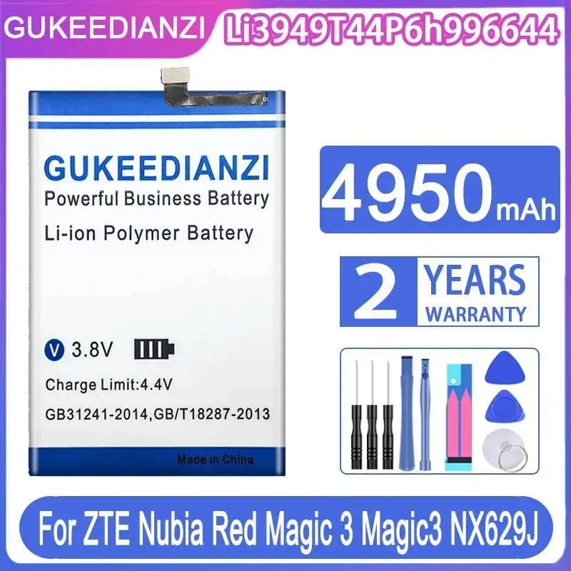 

For Zte Nubia Red Magic 3 NX629J Reliable Power Supply 4950Mah Mobile Phone Battery Fast Charging Li3949t44p6h996644