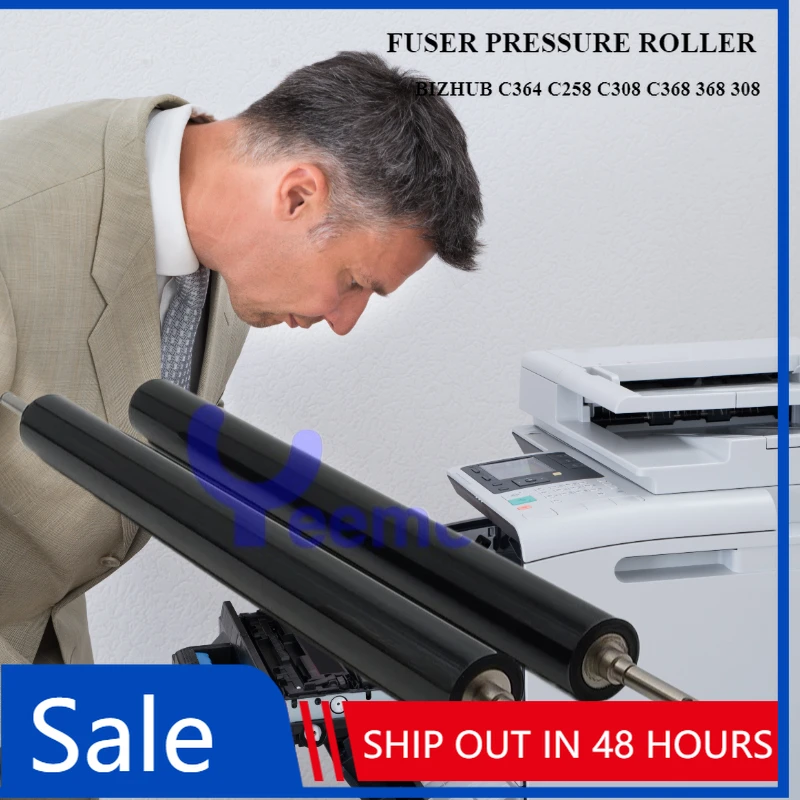 

1PCS Original Fuser Lower Pressure Roller for Konica Bizhub C364 C258 C308 C368 Copier