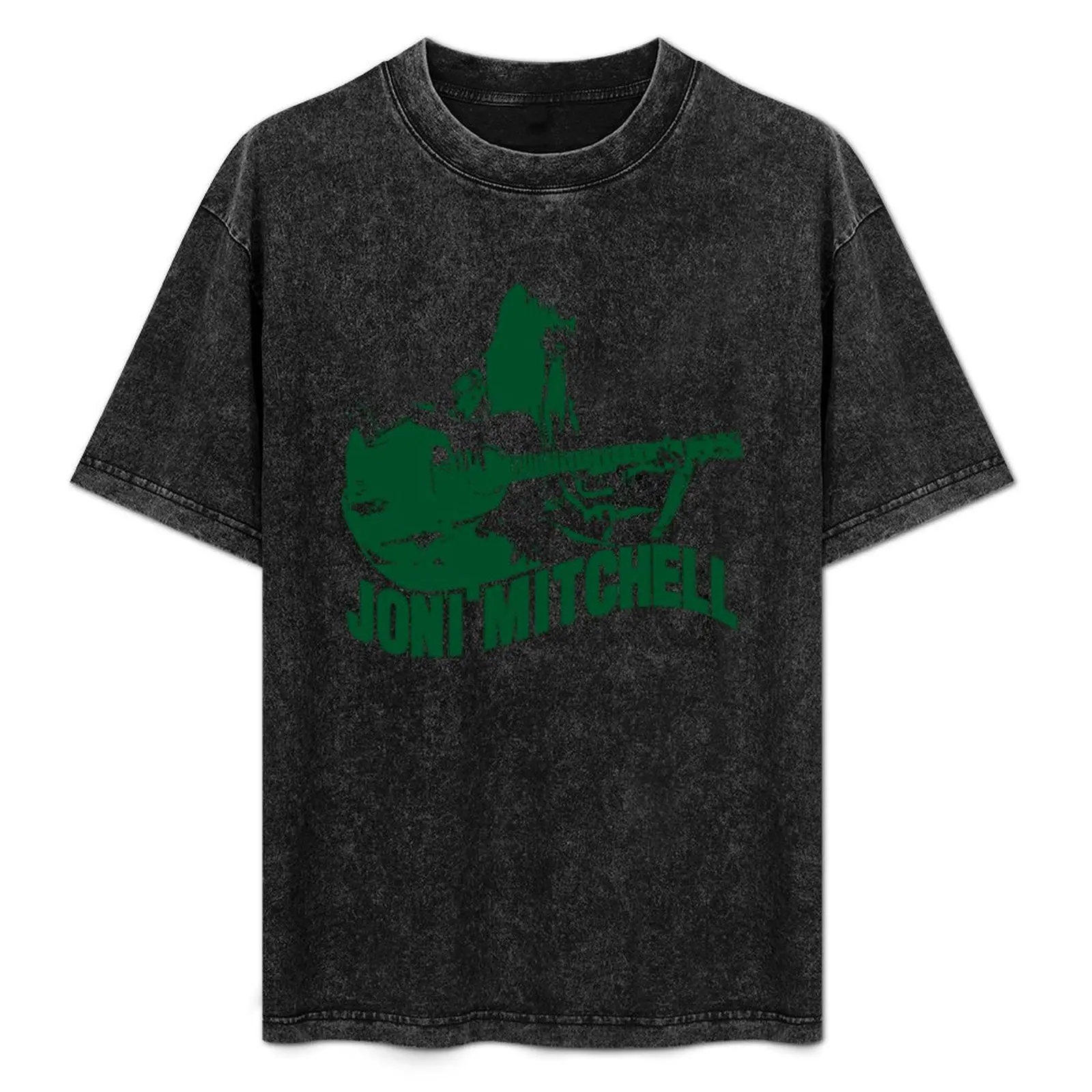 Joni Mitchell Canadian-American singer green art T-Shirt for a boy rapper graphic tees clothing for men