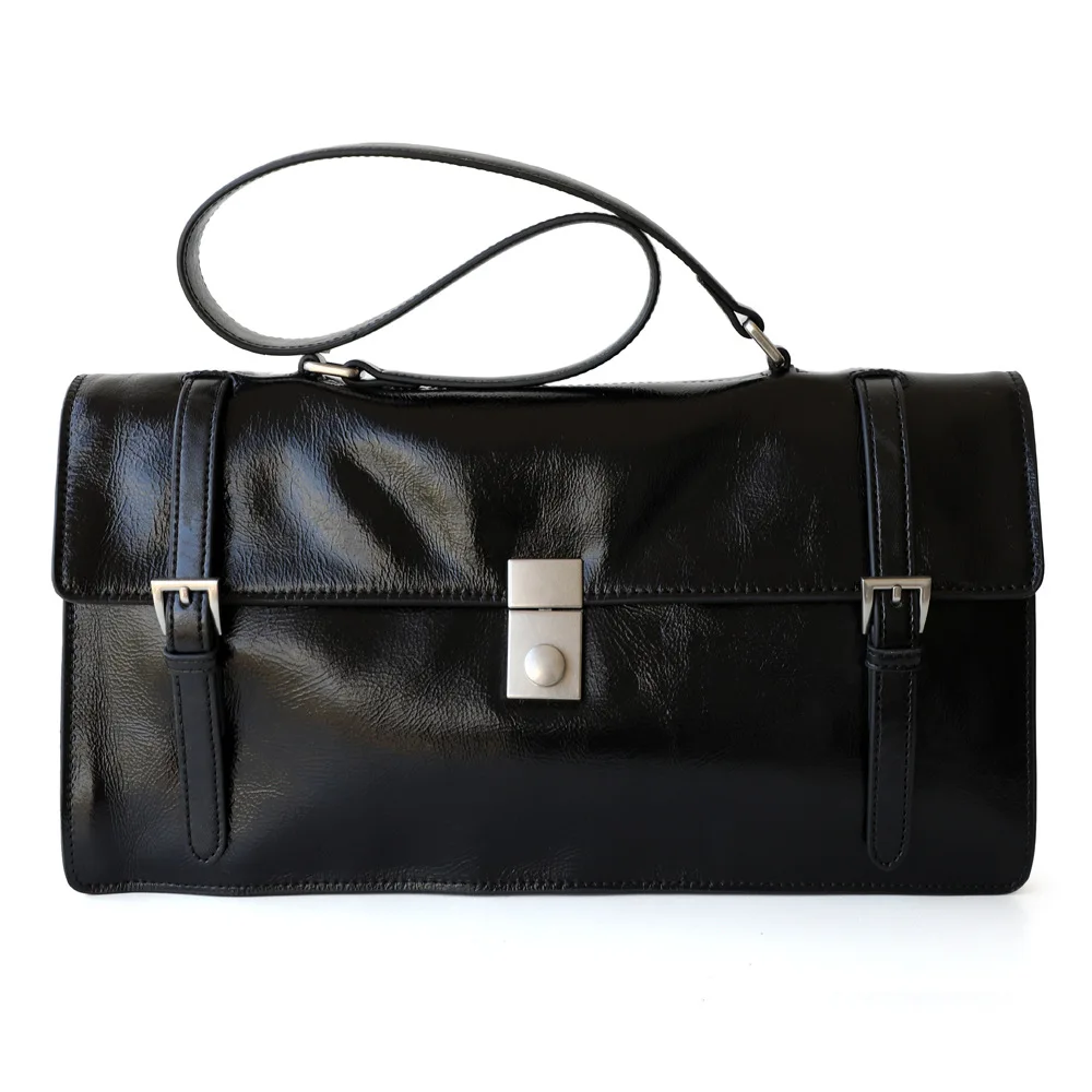 

2025 Winter New Fashion Shoulder Bag Real Leather Versatile Postman Bag Genuine Leather Lock Bag for Women Men
