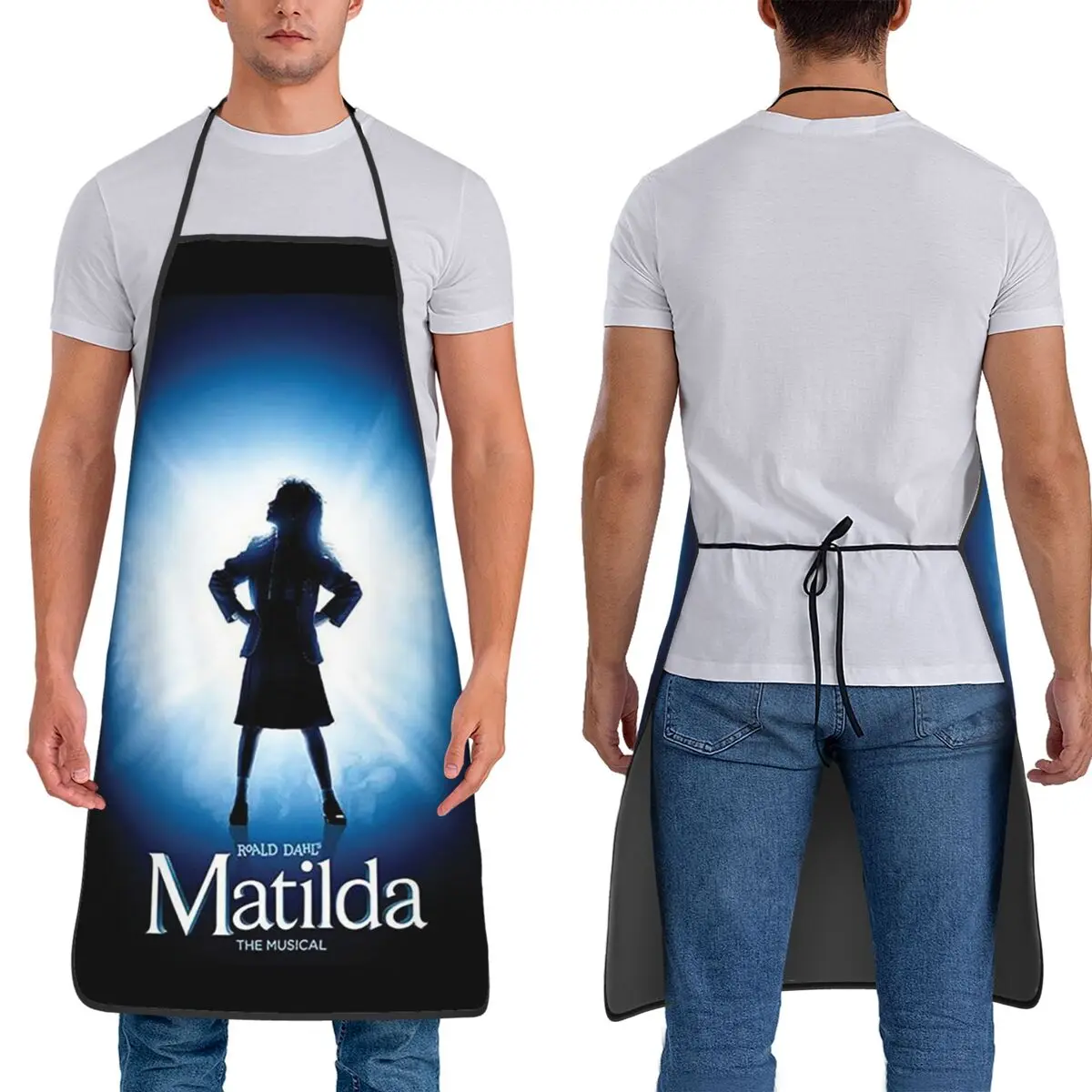 

Фартук-нагрудник Roald Dahl Matilda The Musical для поваров, пекарей, для кухни, уборки, садоводства, без рукавов, для женщин и мужчин