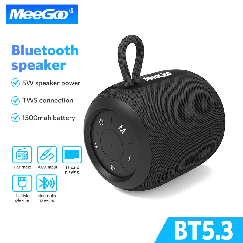 

MeeGoo Bluetooth Speakers 40W Enhanced Bass Portable Outdoor Wireless Speaker 8Hrs IP7 Waterproof Shower Speaker Bluetooth 5.3