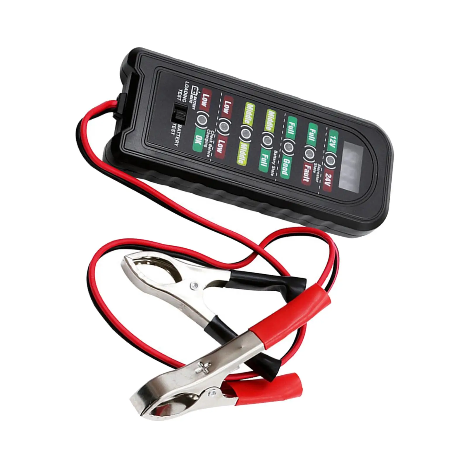 Car Battery Tester Auto Tester Tool Automotive Load Tester Indicator 12V 24V Car Battery Analyzer Premium High Performance