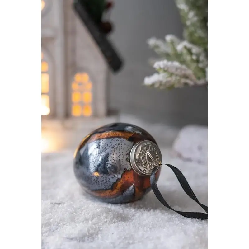 3 x 3 x 4.3 Egg Christmas Ball Ornament, Glass Decorative Hanging Ball Christmas Tree Ornaments for Holiday Party Decorations, S