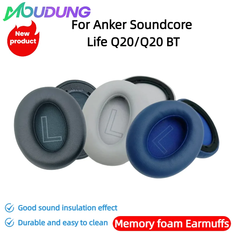

MOUDUNG Ear Pads With buckle For Anker Soundcore Life Q20/Q20 BT Headphone Replacement Leather Pads High Quality Foam Pads