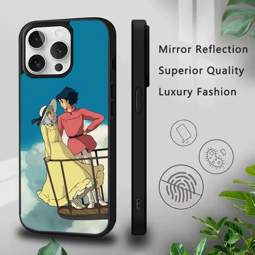 حافظة هاتف H-Howl Anime s-Sophie لهاتف iPhone 17,16,15,14,13,12,11,Pro,Max,Plus,Mini,SE4,E شحن لاسلكي مغناطيسي Magsafe
