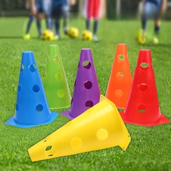 Football Sign Cone 23cm Soccer Training Obstacles Wear-resistant Logo Bucket Soccer Footwork Practicing Barrier Marker Roadblock