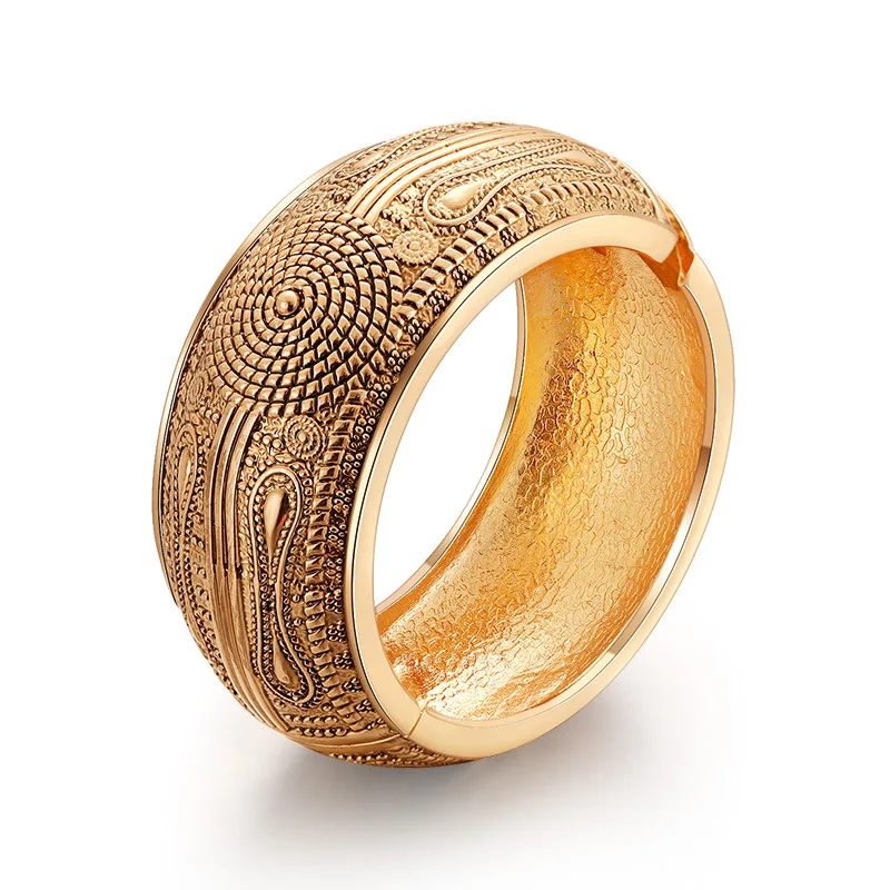 Gypsy Geometric Patterns Vintage Retro Metal Cuff Bracelet Bangle For Her Christmas Paar Gift