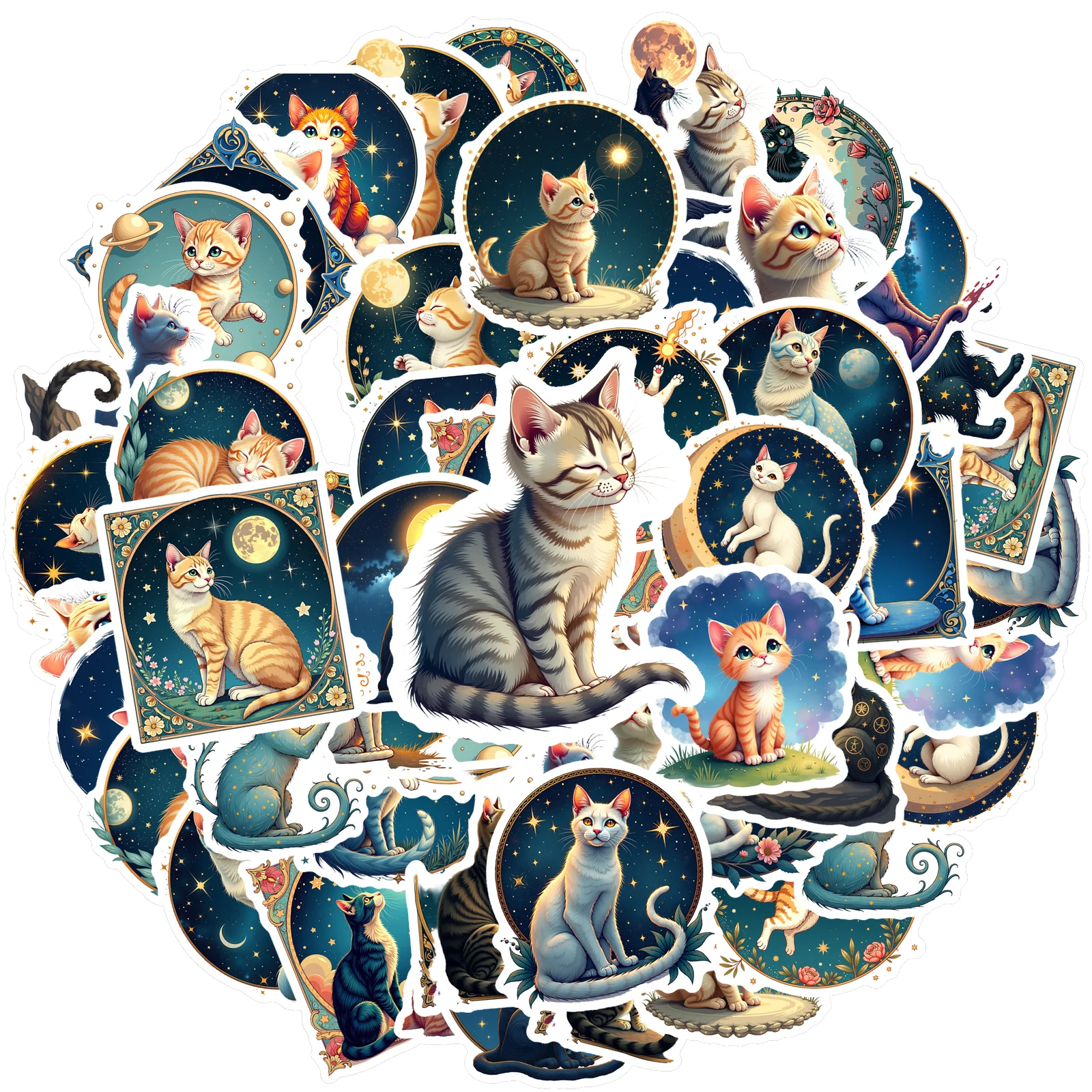 

35 шт.-70 шт. мечтательные наклейки причудливые канцелярские наклейки наклейки с животными для ноутбука, багажа, мобильного телефона, чашки, чемодана