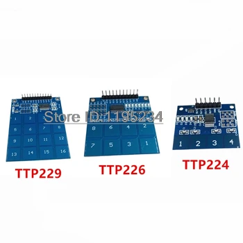 1 adet TTP224 TTP226 TTP229 dijital anahtarı dokunmatik modülü 4 8 16 kanal yönlü kapasitif dokunmatik değiştirme sensörü modülü
