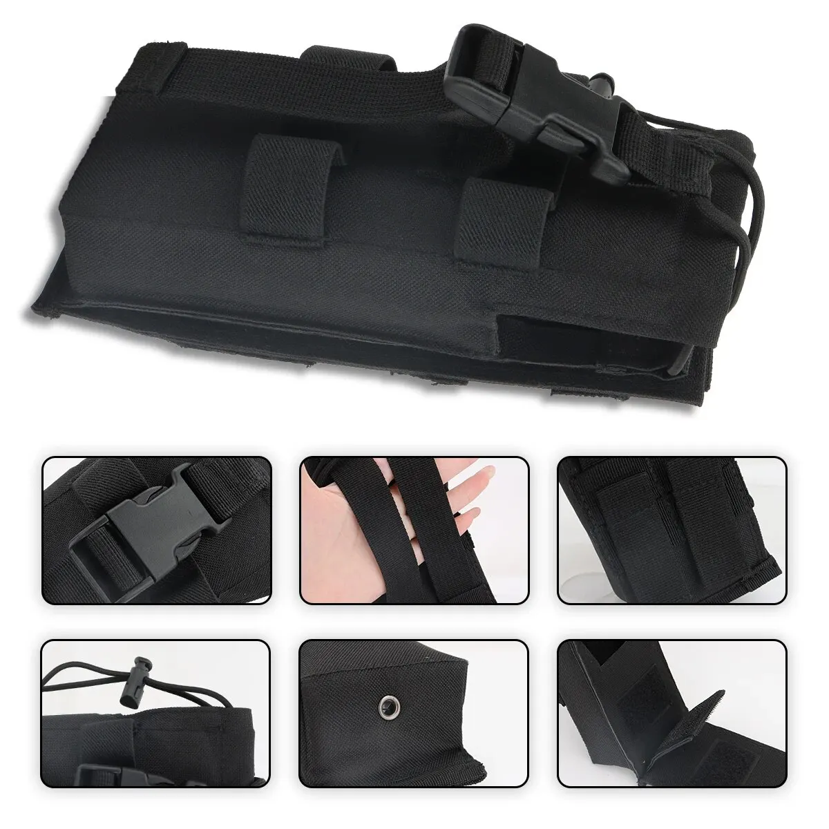 Military Radio Pouch Tactical Walkie-Talkie Bag for PRC 152 Radio Tactical MOLLE Belt Oxford Hunting Vest Outdoor Tool Pouches