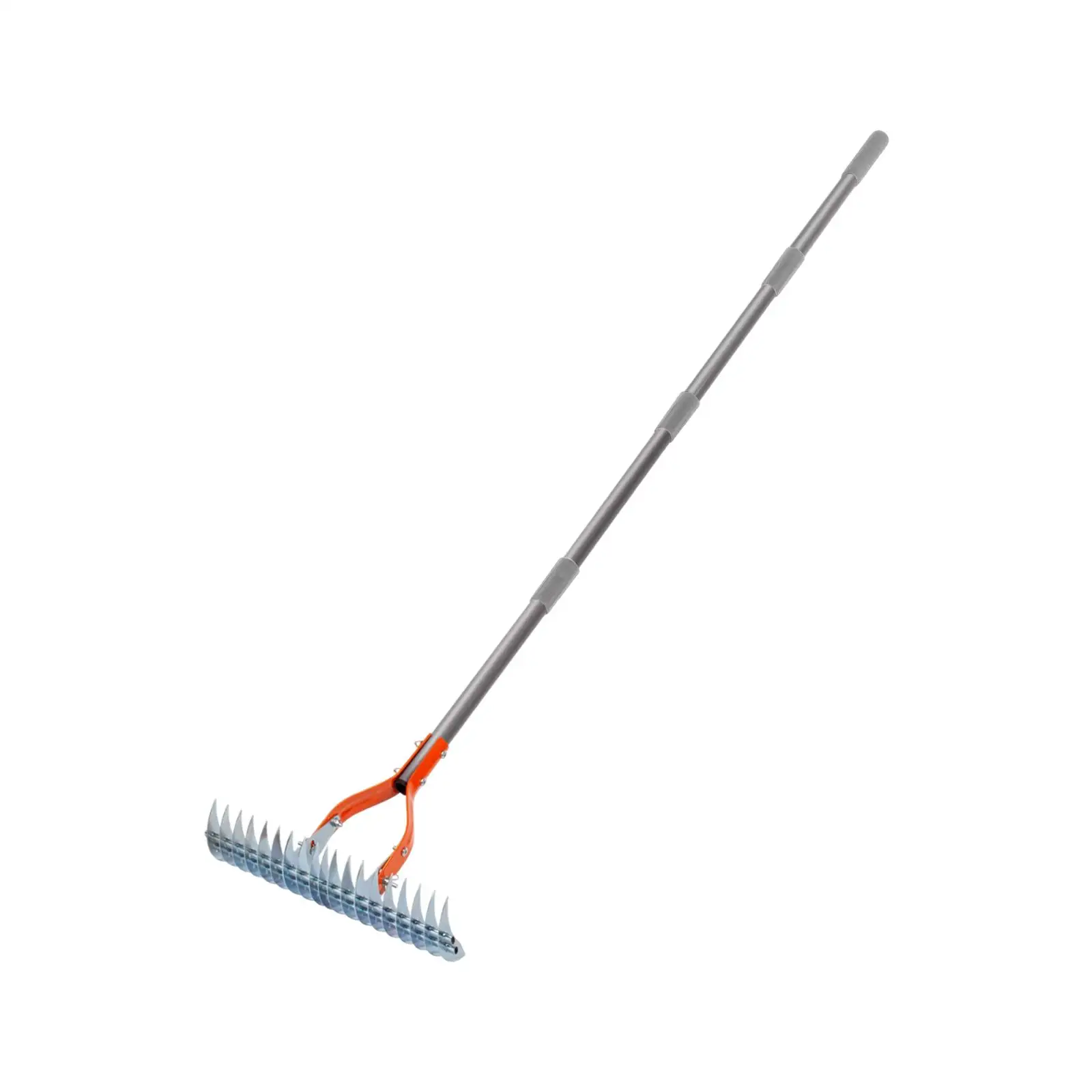 Thatch Rake, Scarifying Rake Heavy Duty Adjustable Length 101.5cm-177.8cm Weeding Rake Lawn Hay Rake for Cleaning Grass,