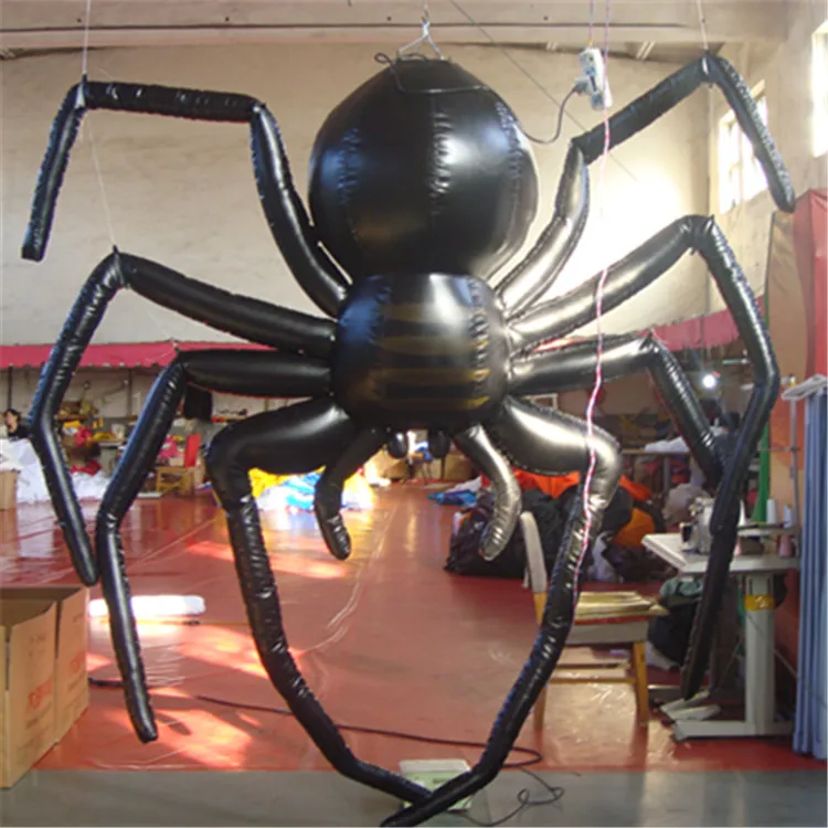 Custom Big Inflatable Halloween Spider, Big Black Spider Halloween Decoration