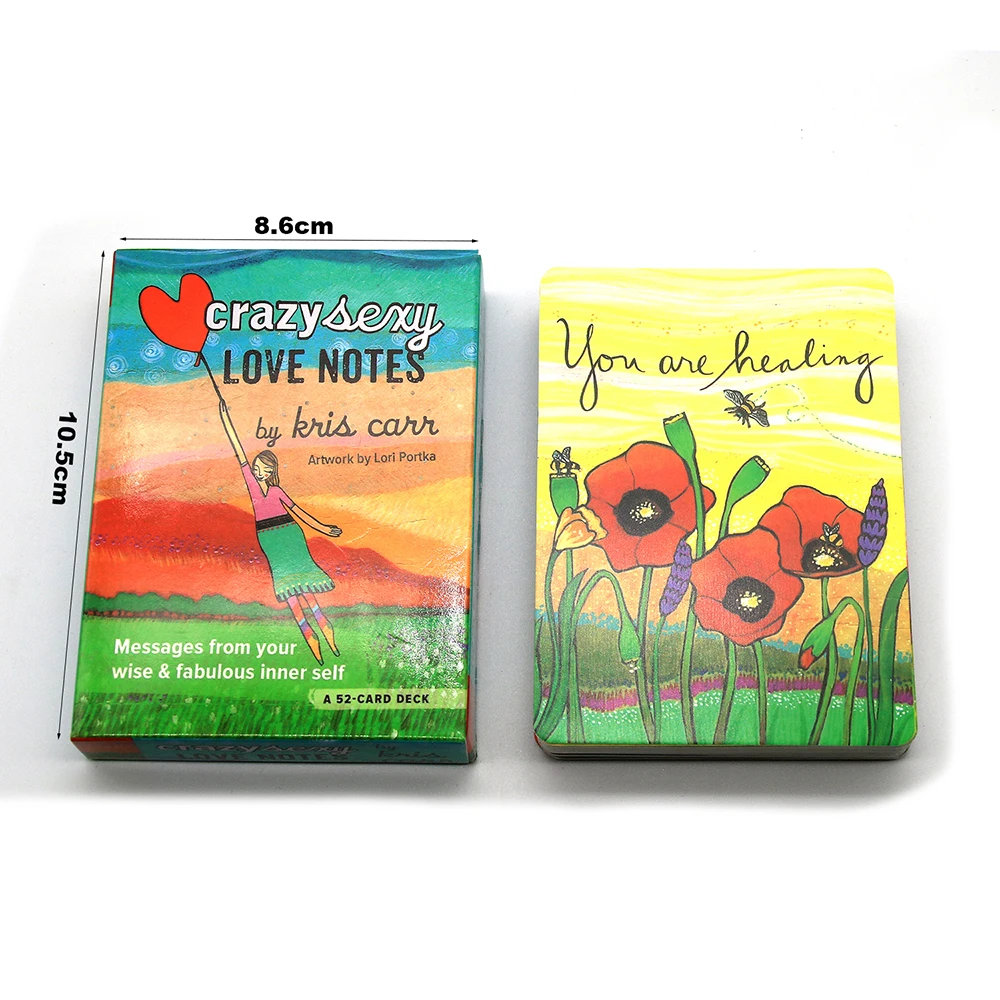 ملاحظات الحب المجنونة والمثيرة أوراكل سطح السفينة بواسطة كريس كار عمل فني من لوري بورتكا 52 رسائل سطح البطاقة من نفسك الداخلي الرائع