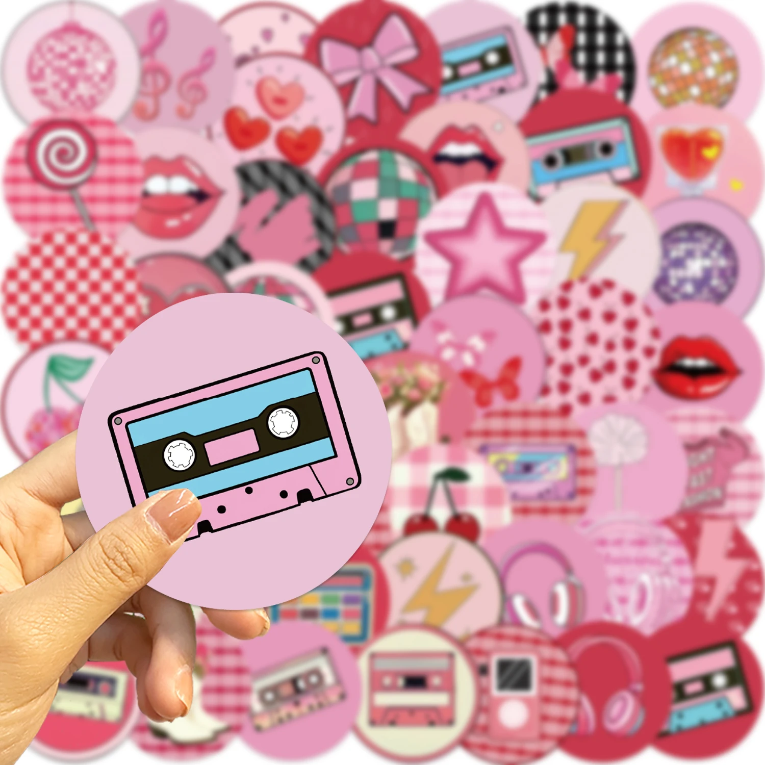 50 قطعة من أغطية تسليط الضوء على Instagram ملصقات جمالية على الموضة ومجلة لوح التزلج والجيتار وملصق تزيين لعبة هدية العيد