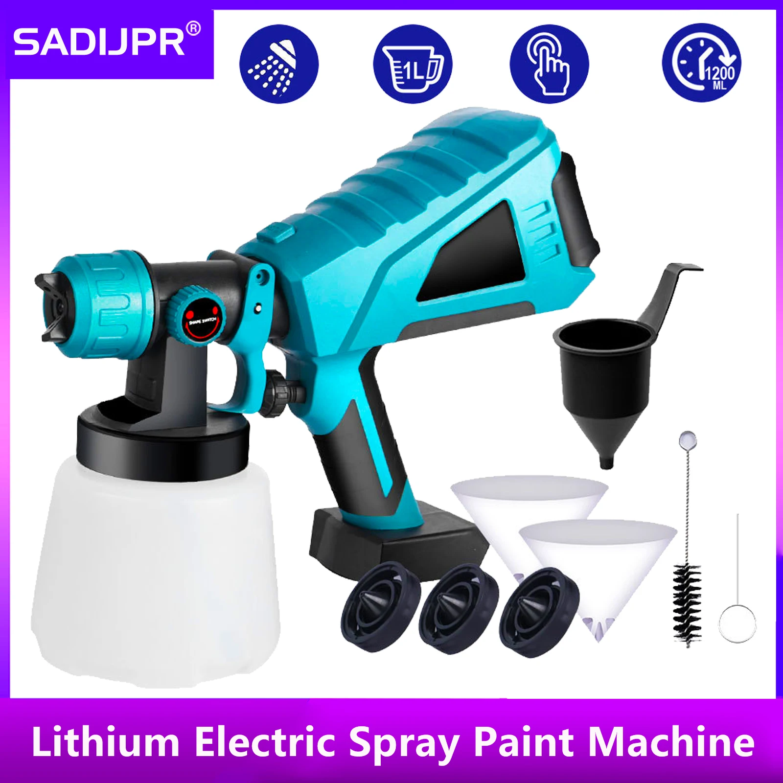 

Lithium Electric Spray Paint High tension Spray painting machine Car washing Indoor decoration Paint disinfection spray coating