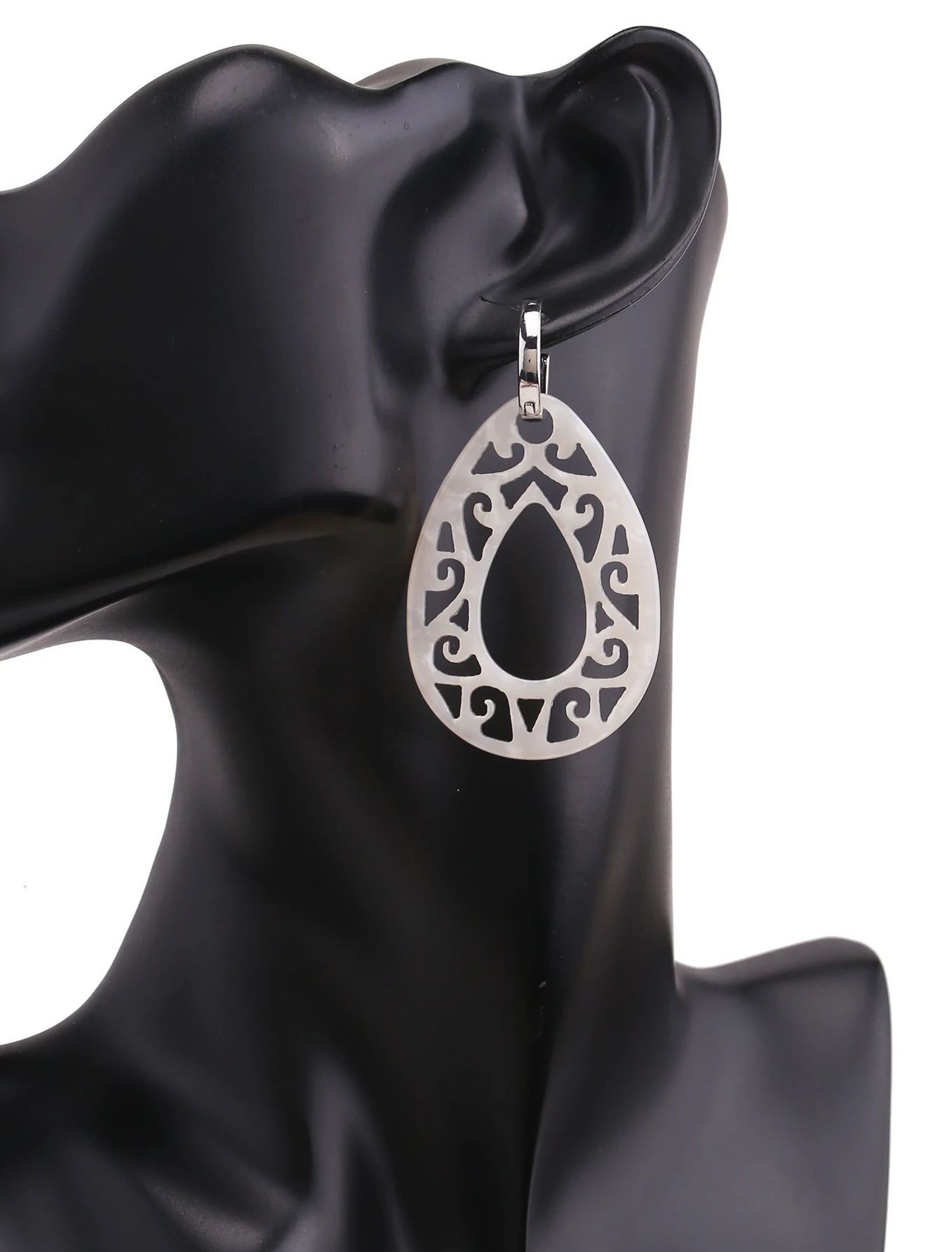 New HotSales luxury high quality big drop earrings for woman Dangle Earing Fine carving pattern Elegant Women Statement Earrings