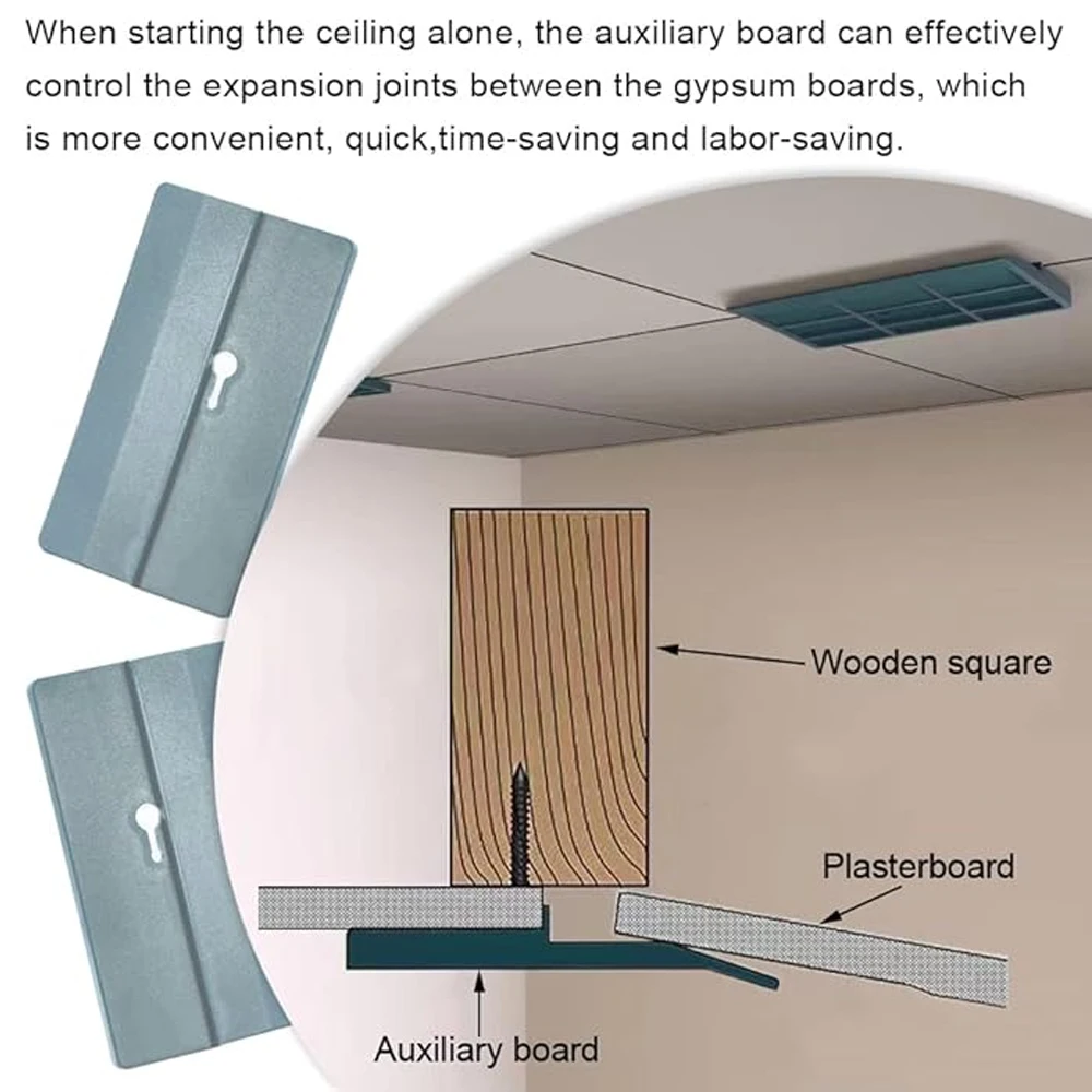 Placa de posicionamiento de decoración de paredes inclinadas para techo de habitación, herramienta de fijación de placas de yeso, 1-30 Uds.