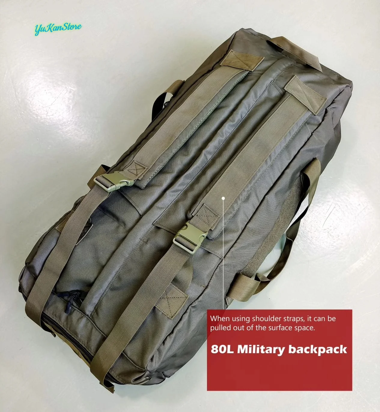 

New Large Tactical Backpack Carrying Bag 80L Luggage Bag Moving Bag