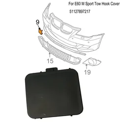 สําหรับ BMW E60 ฝาครอบกันชนกันชน 51117897210 51117896585 ฝาครอบกันชนหน้ากันชนอุปกรณ์เสริมในรถยนต์