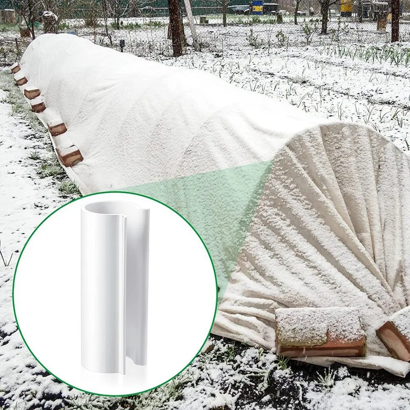 Abrazadera a presión de 32 piezas, PVC blanco para invernaderos de tubería de PVC, cubiertas de fila, Clips para cubierta de piscina, refugios, protección de aves (para tubería de PVC de 1/2 pulgadas)