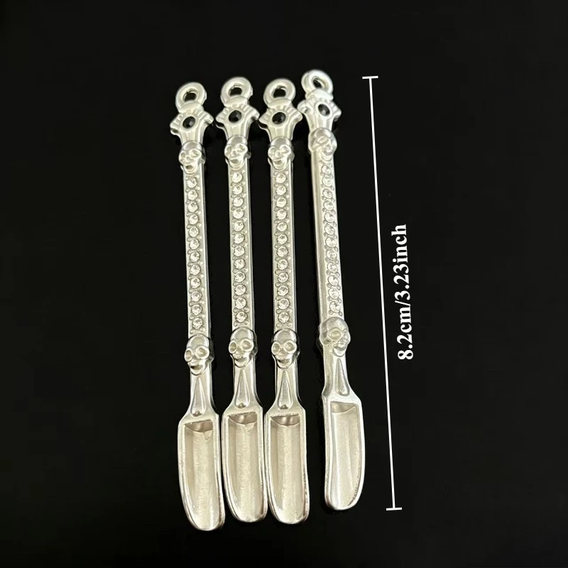 4PCS 8PCS High Quality Snuff spoon Metal Portable Seasoning Spoon Aluminum Alloy Pipe Scoop Snuff bottle Accessories men women image 6