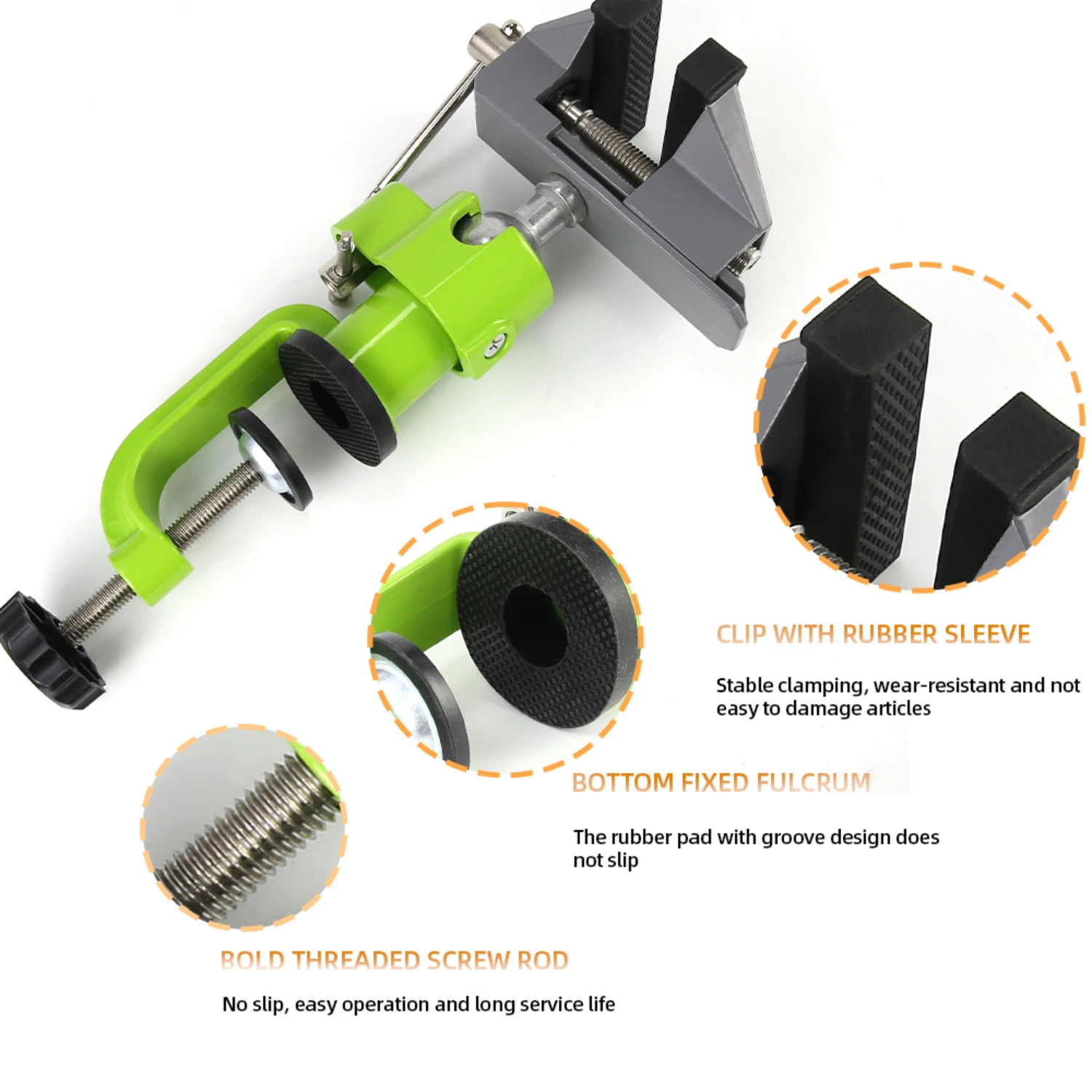 Adjustable 3" Table Vise with 360° Rotation & Tilt - Ideal for DIY and Pro Use